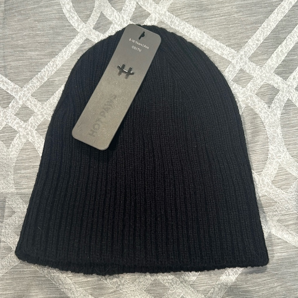 Hot Paws knit winter hat - Junior 16-8 black